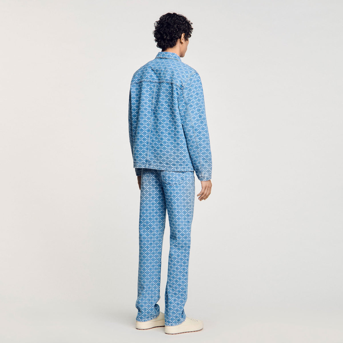 Sandro Square cross denim jacket
