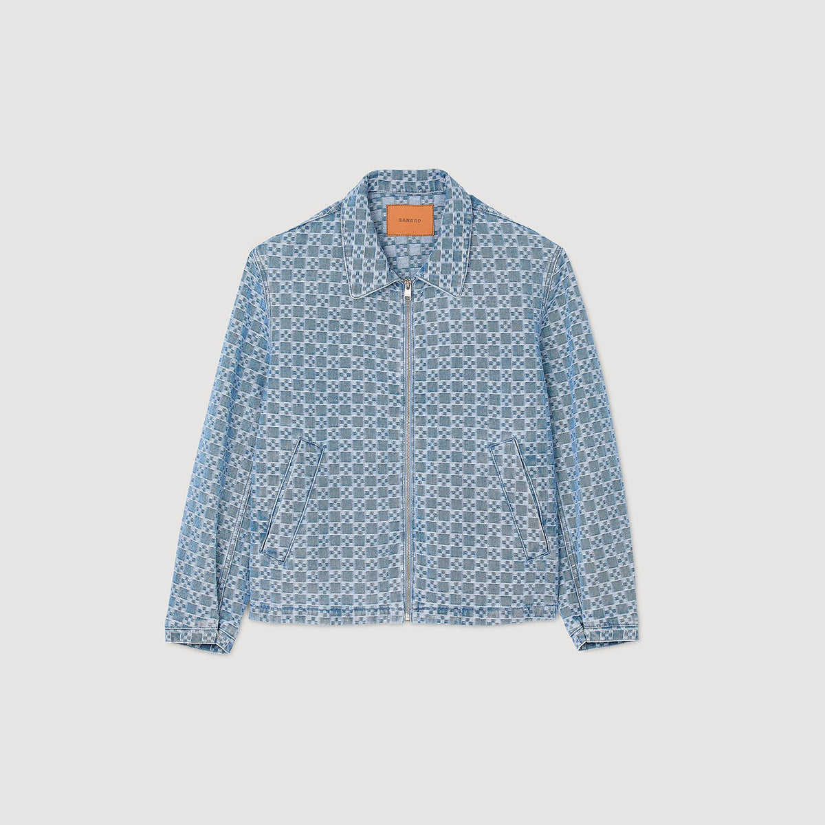 Sandro Square cross denim jacket
