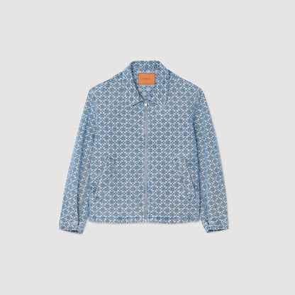 Sandro Square cross denim jacket