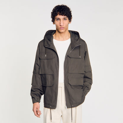 Sandro Hooded military parka