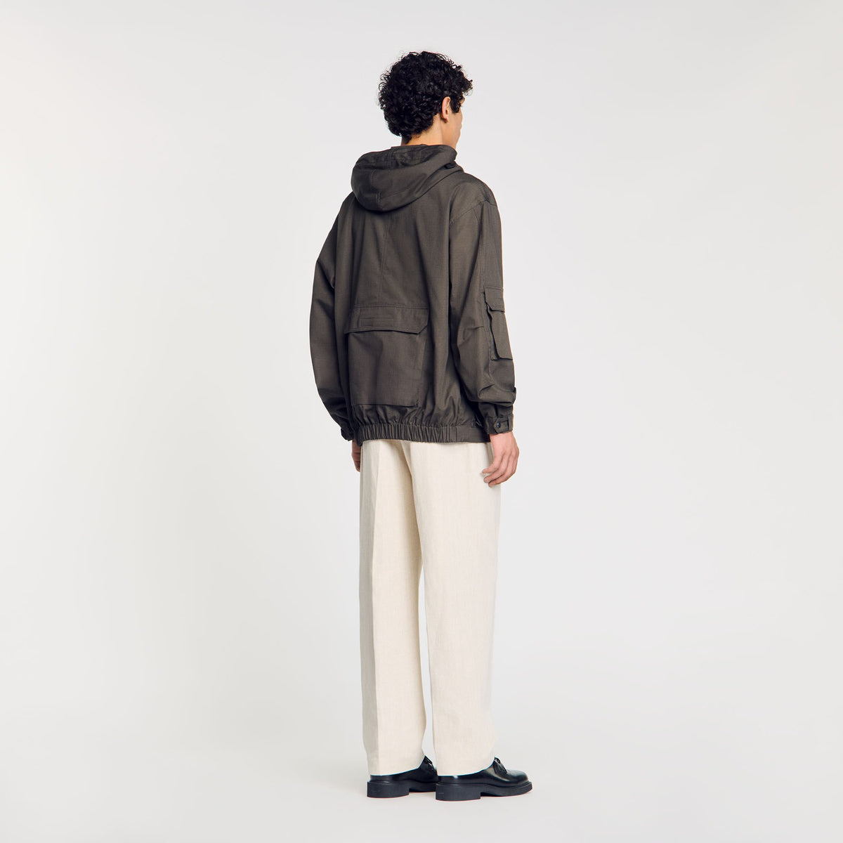 Sandro Hooded military parka
