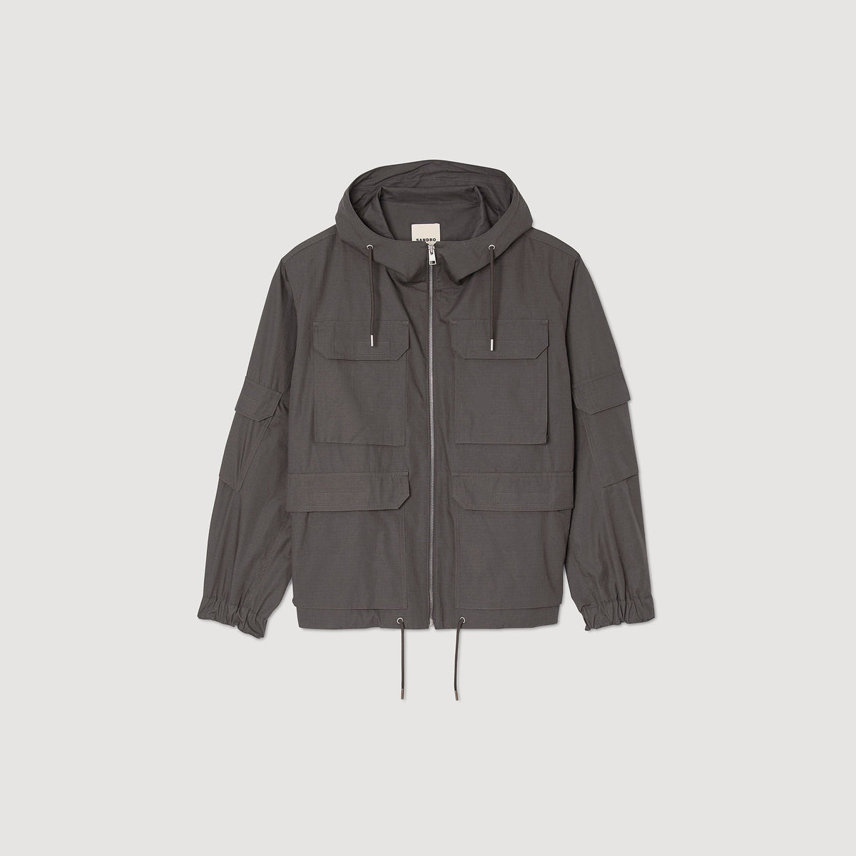 Sandro Hooded military parka
