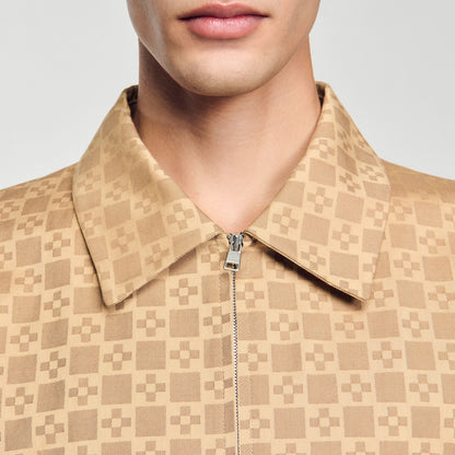 Sandro Square Cross zip-up jacket
