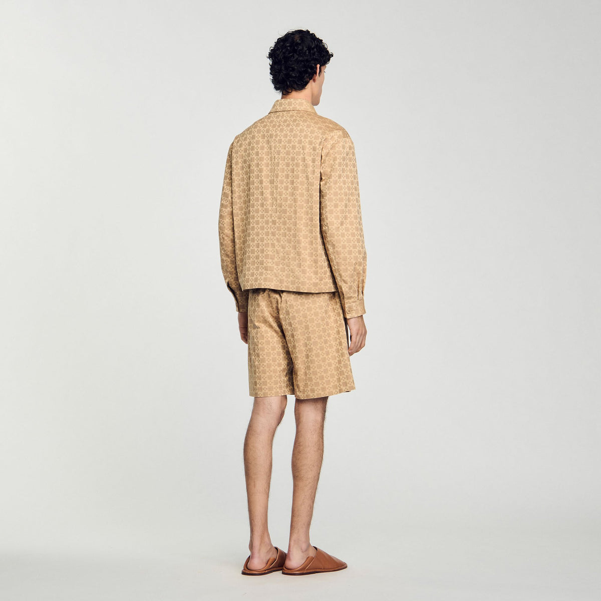 Sandro Square Cross zip-up jacket