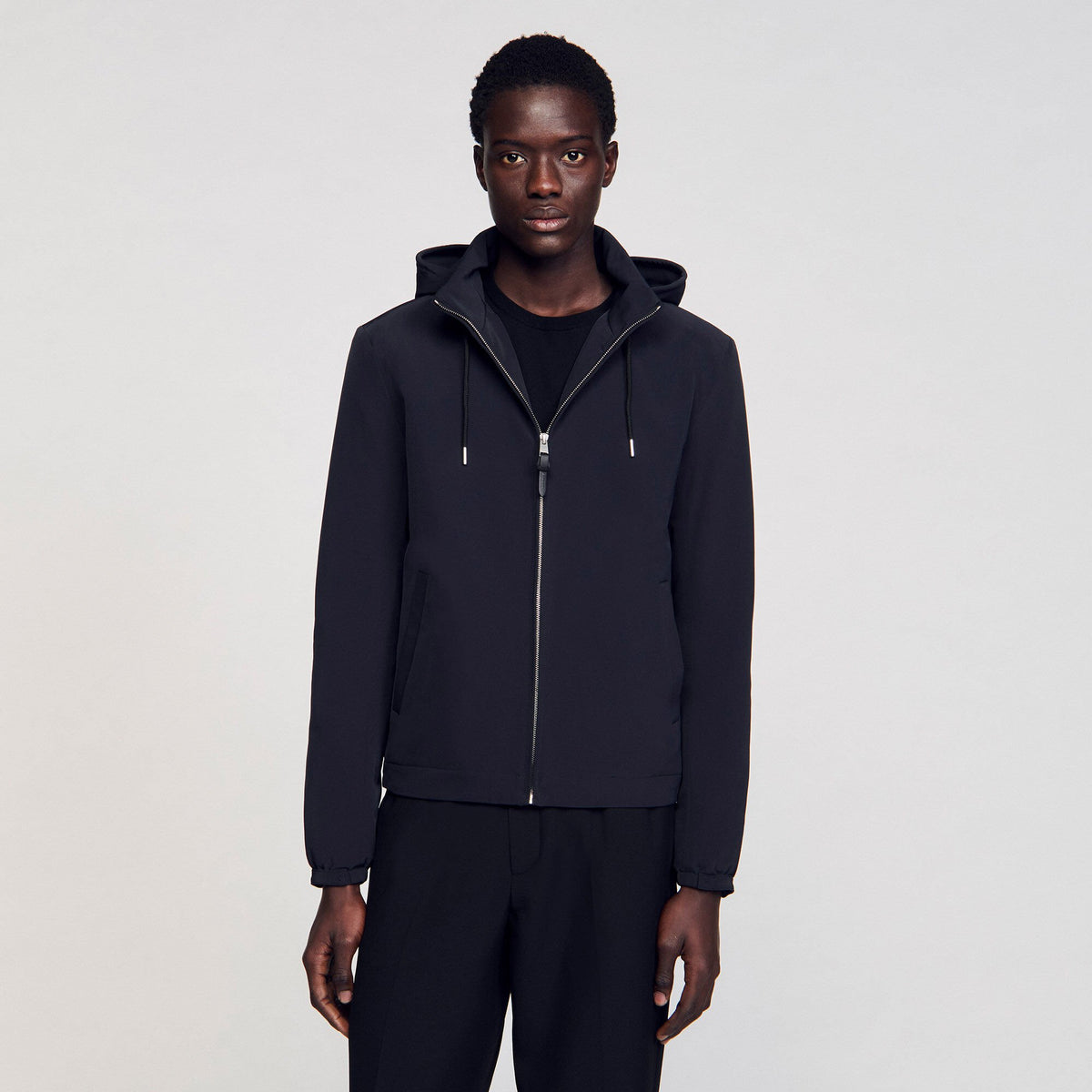 Sandro Zip-up hooded jacket