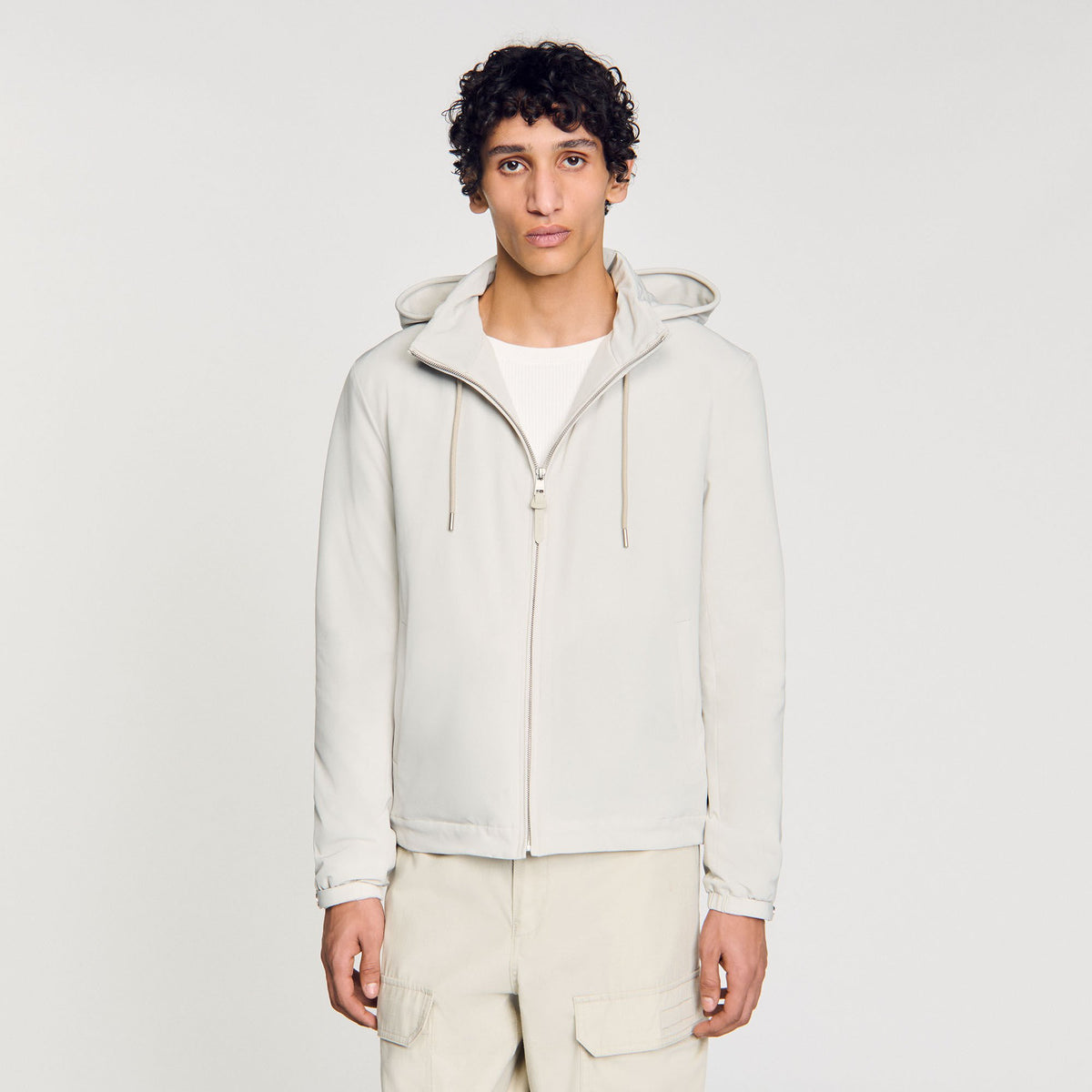 Sandro Zip-up hooded jacket