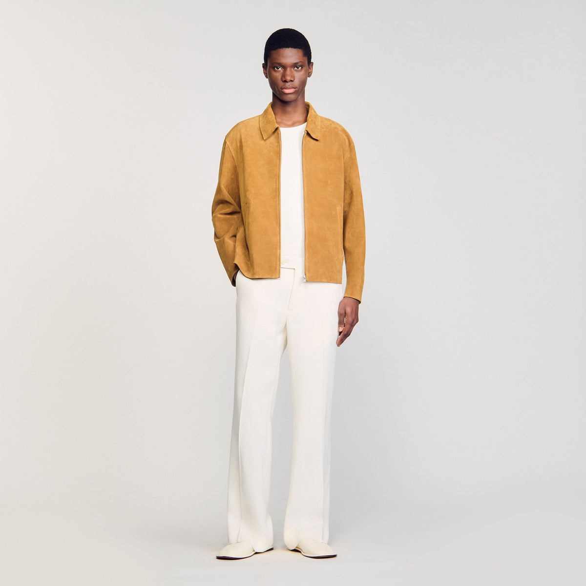 Sandro Split leather jacket