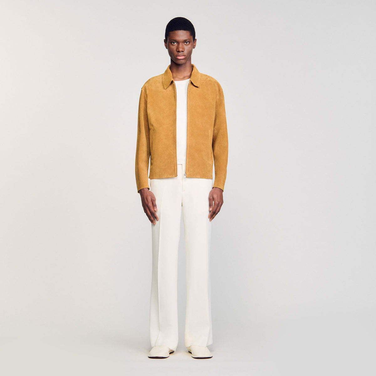 Sandro Split leather jacket