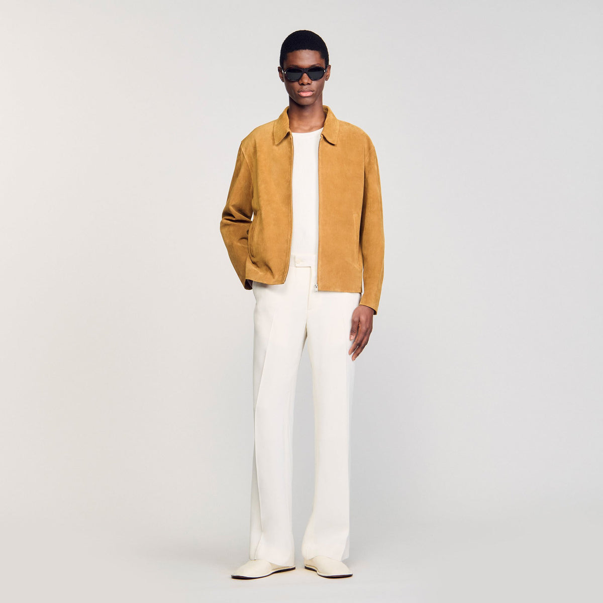Sandro Split leather jacket