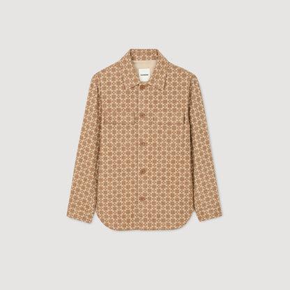 Sandro Square Cross jacquard overshirt
