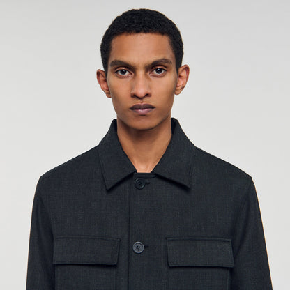 Sandro Wool overshirt with pockets