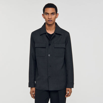 Sandro Wool overshirt with pockets