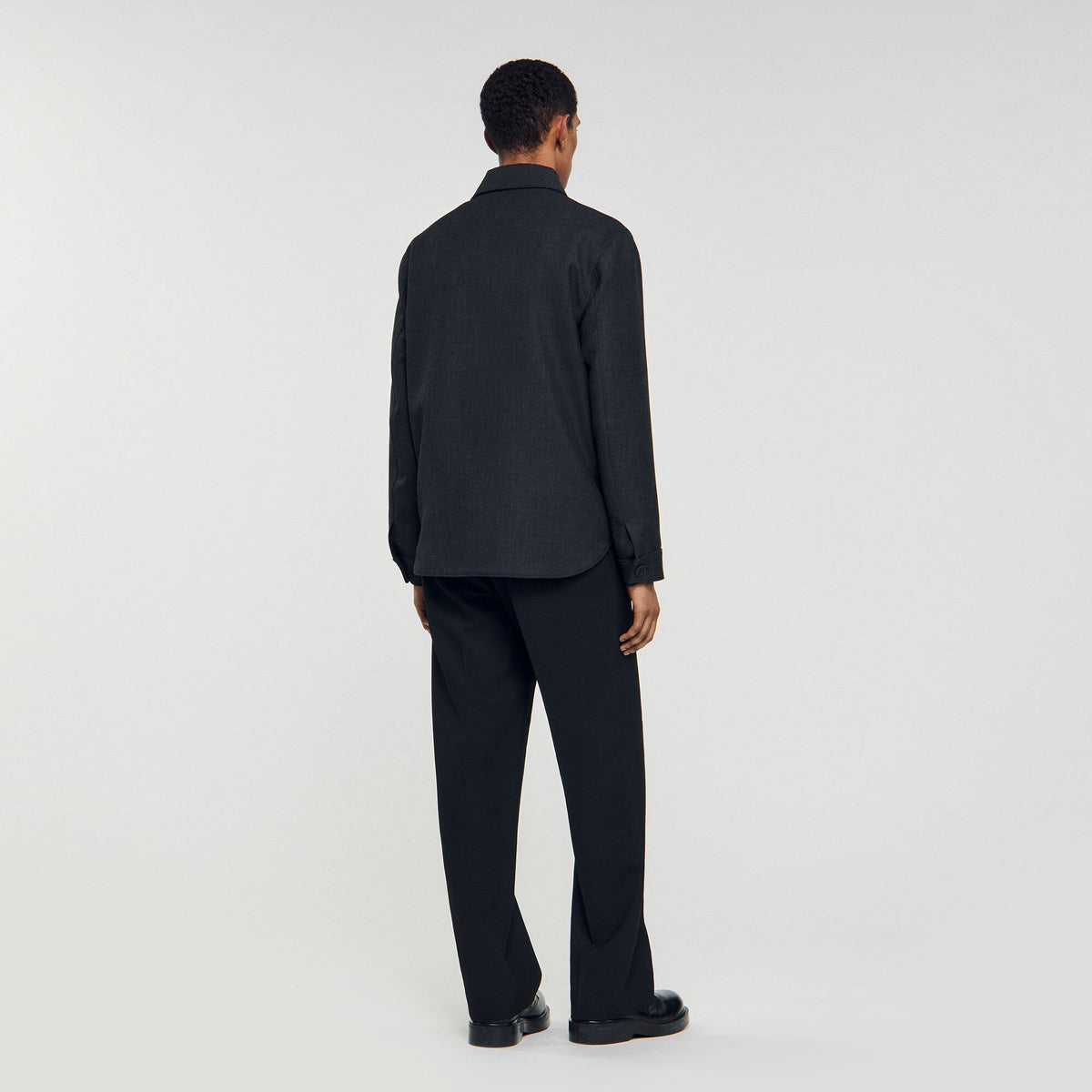 Sandro Wool overshirt with pockets
