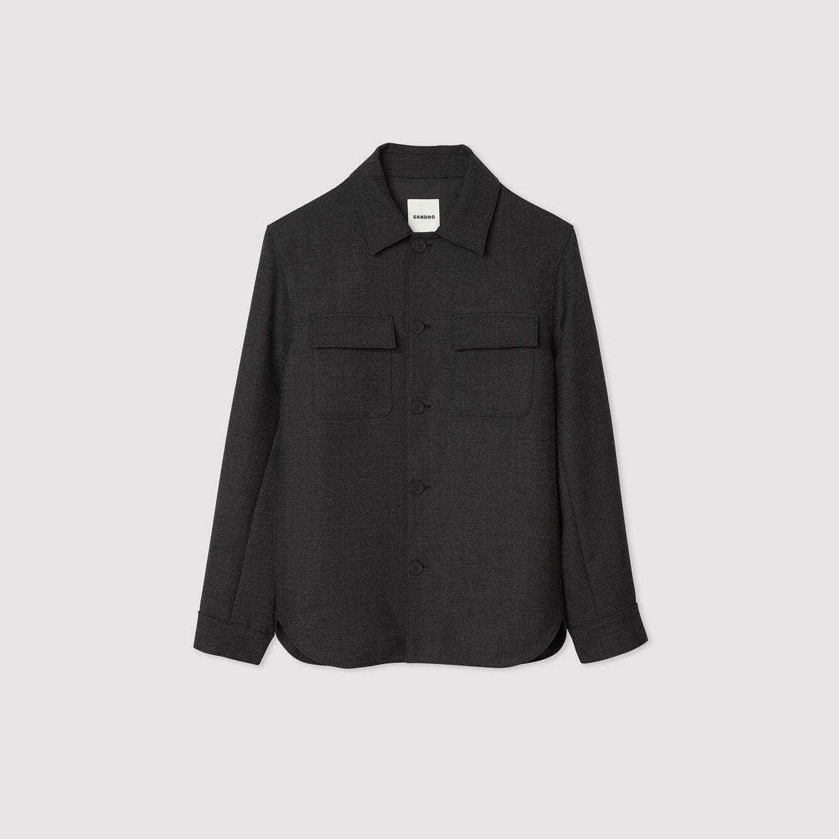 Sandro Wool overshirt with pockets