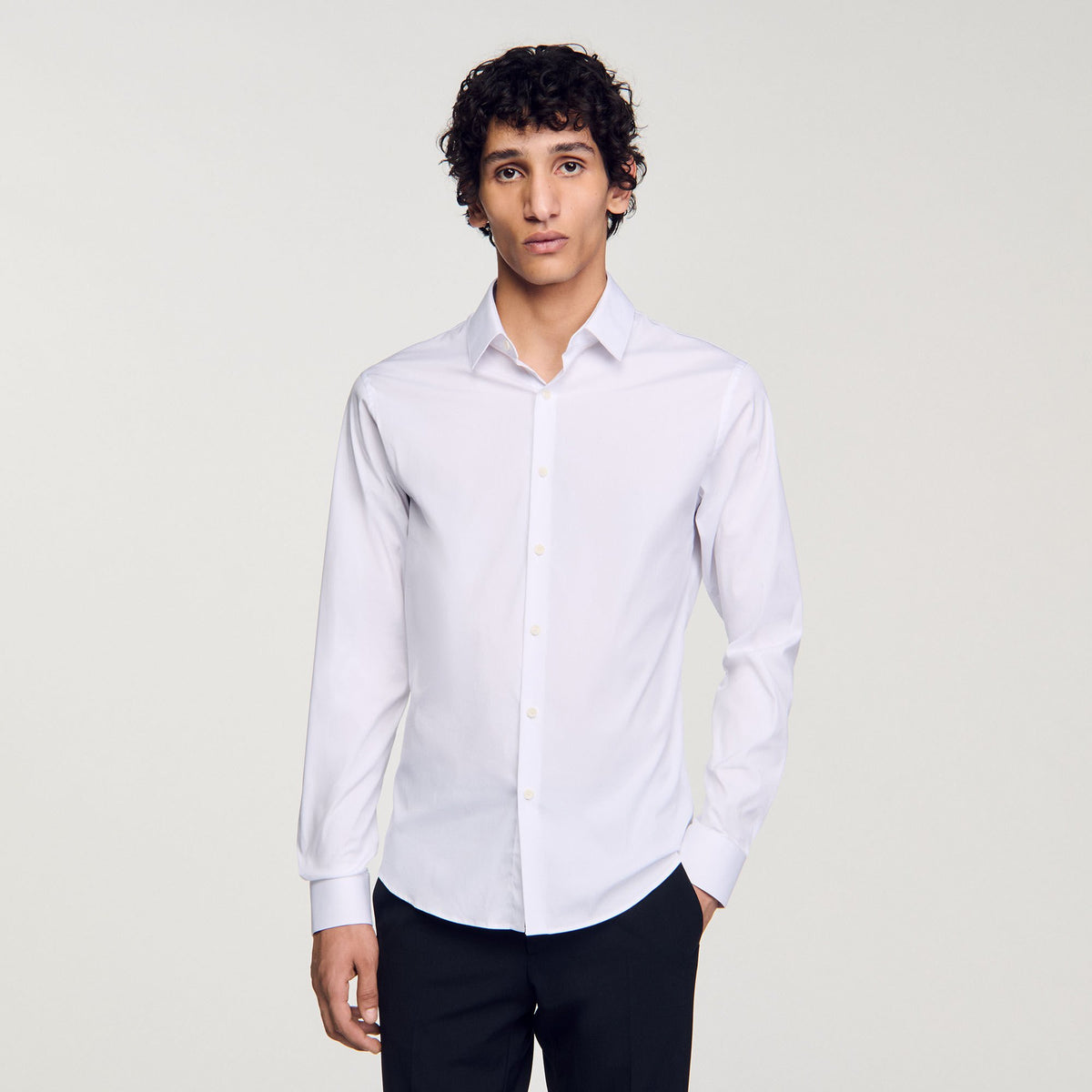 Sandro Fitted stretch cotton shirt