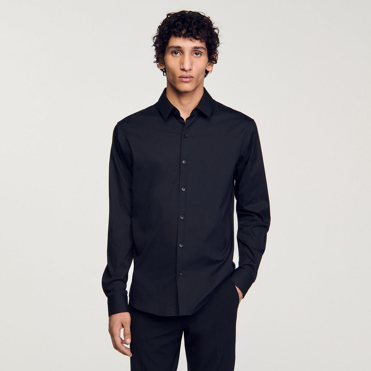 Sandro Fitted stretch cotton shirt