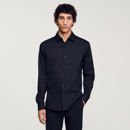 Sandro Fitted stretch cotton shirt