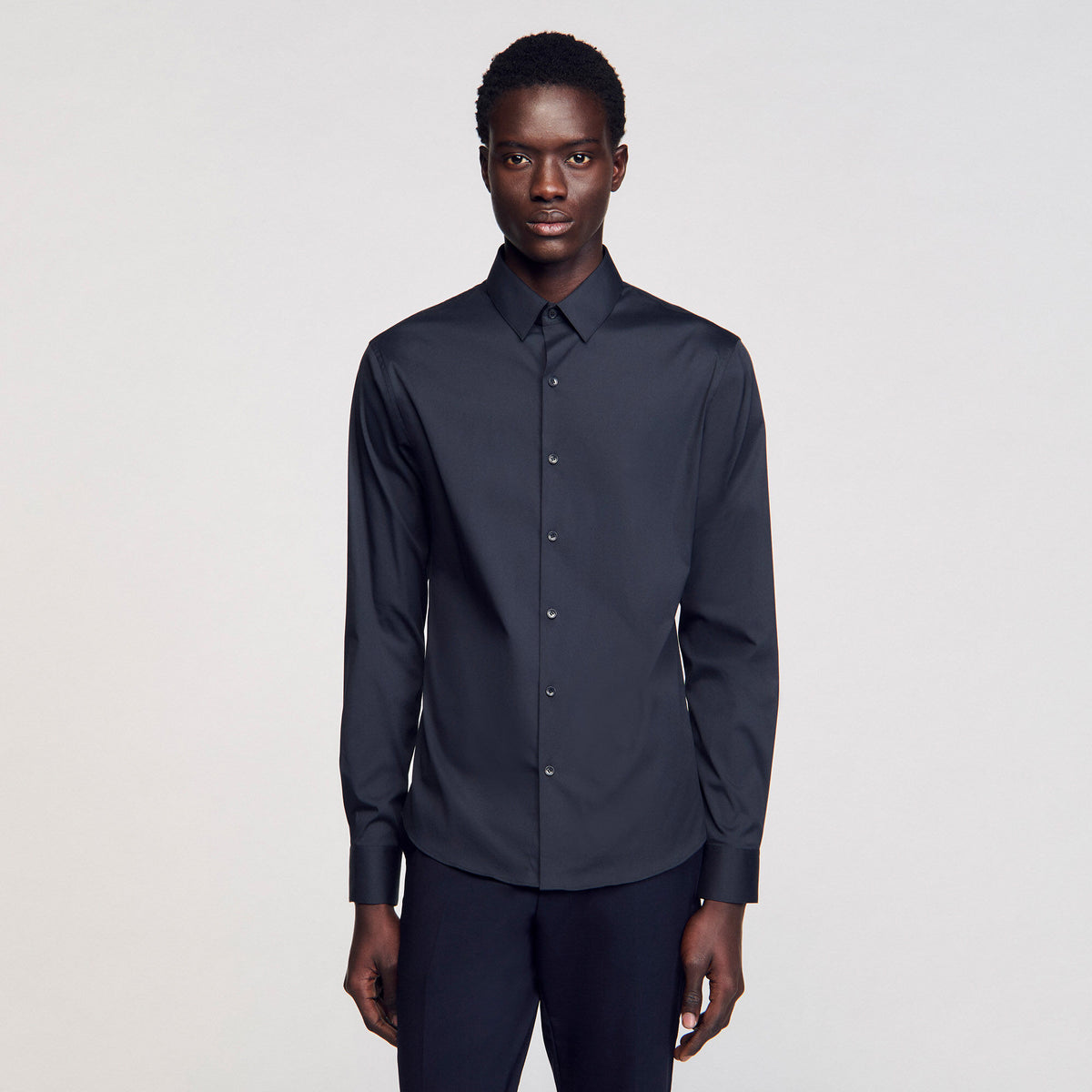 Sandro Fitted stretch cotton shirt
