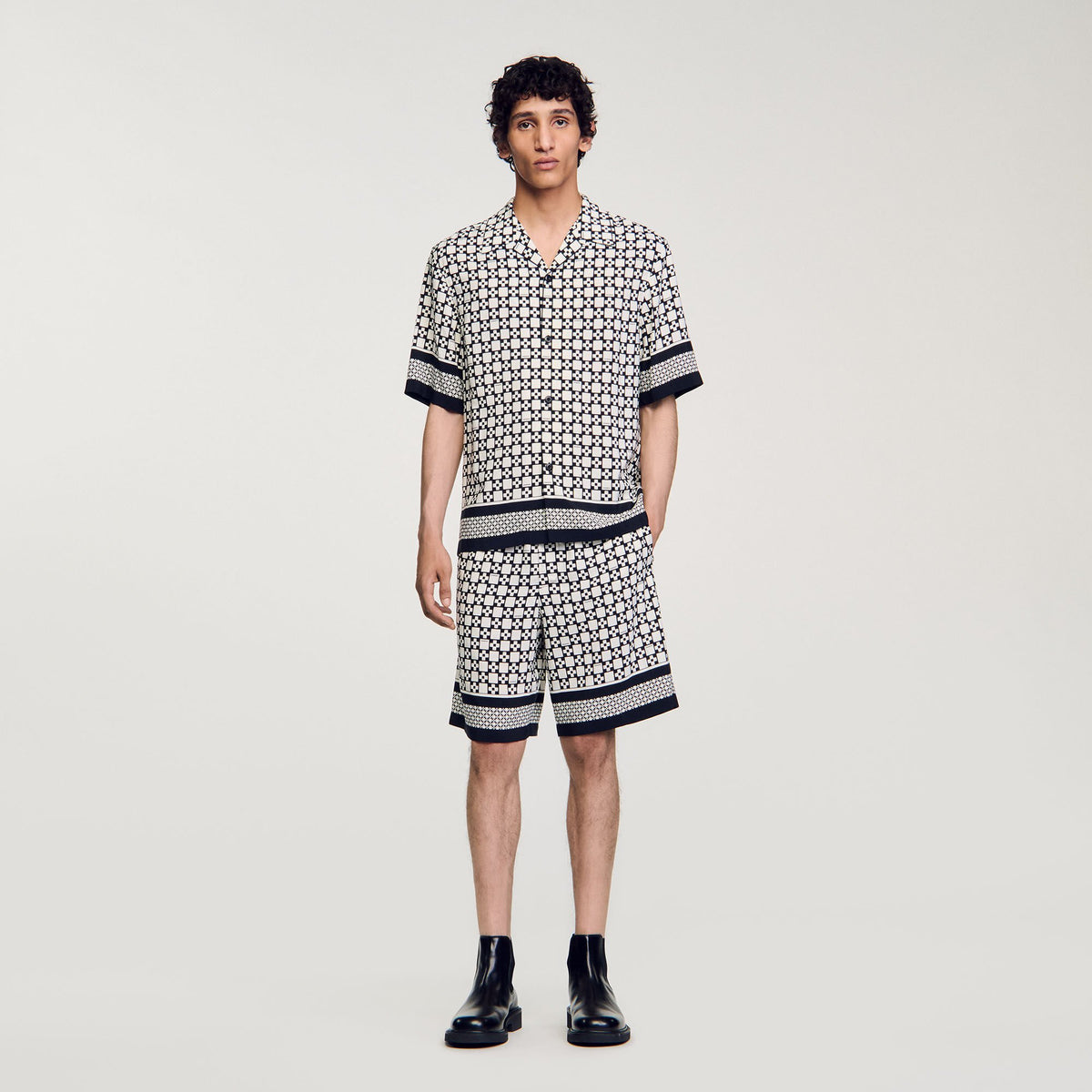 Sandro Square Cross short-sleeved shirt