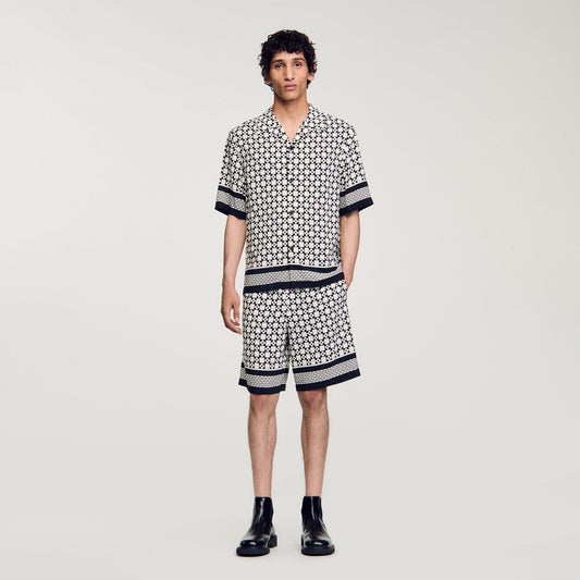 Sandro Square Cross short-sleeved shirt