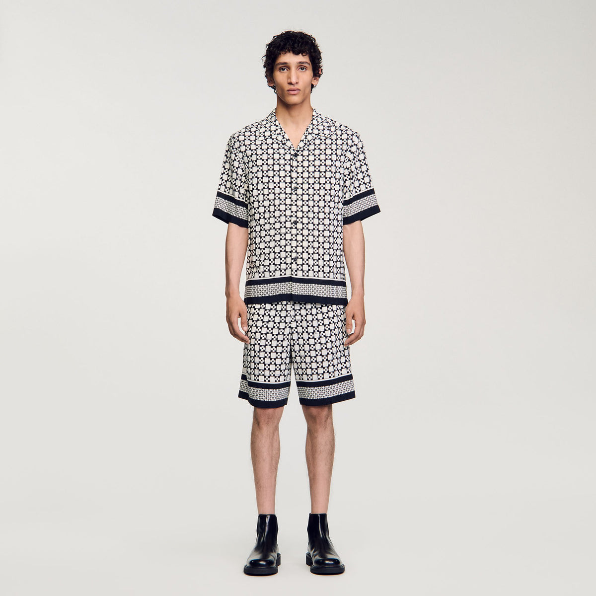 Sandro Square Cross short-sleeved shirt