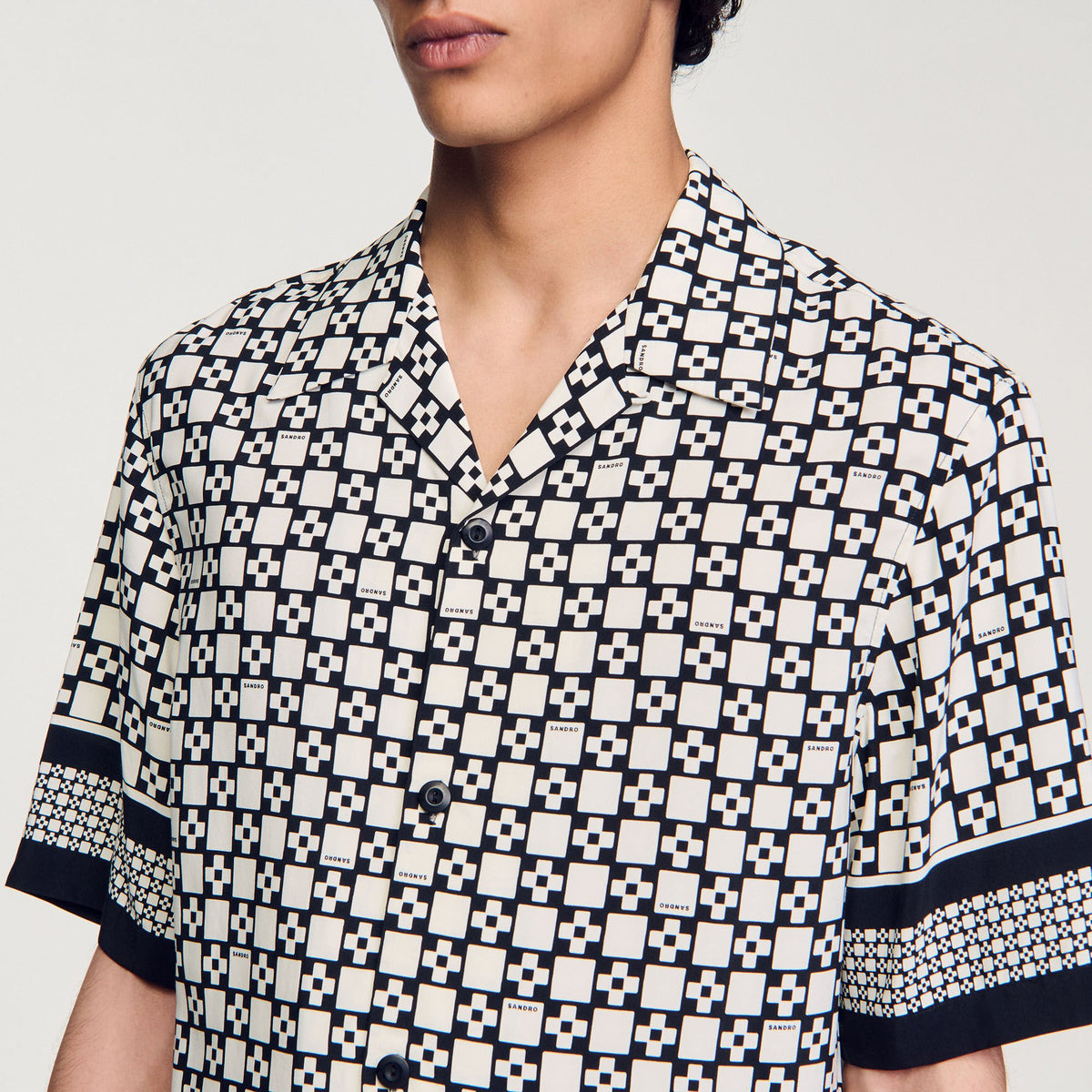 Sandro Square Cross short-sleeved shirt