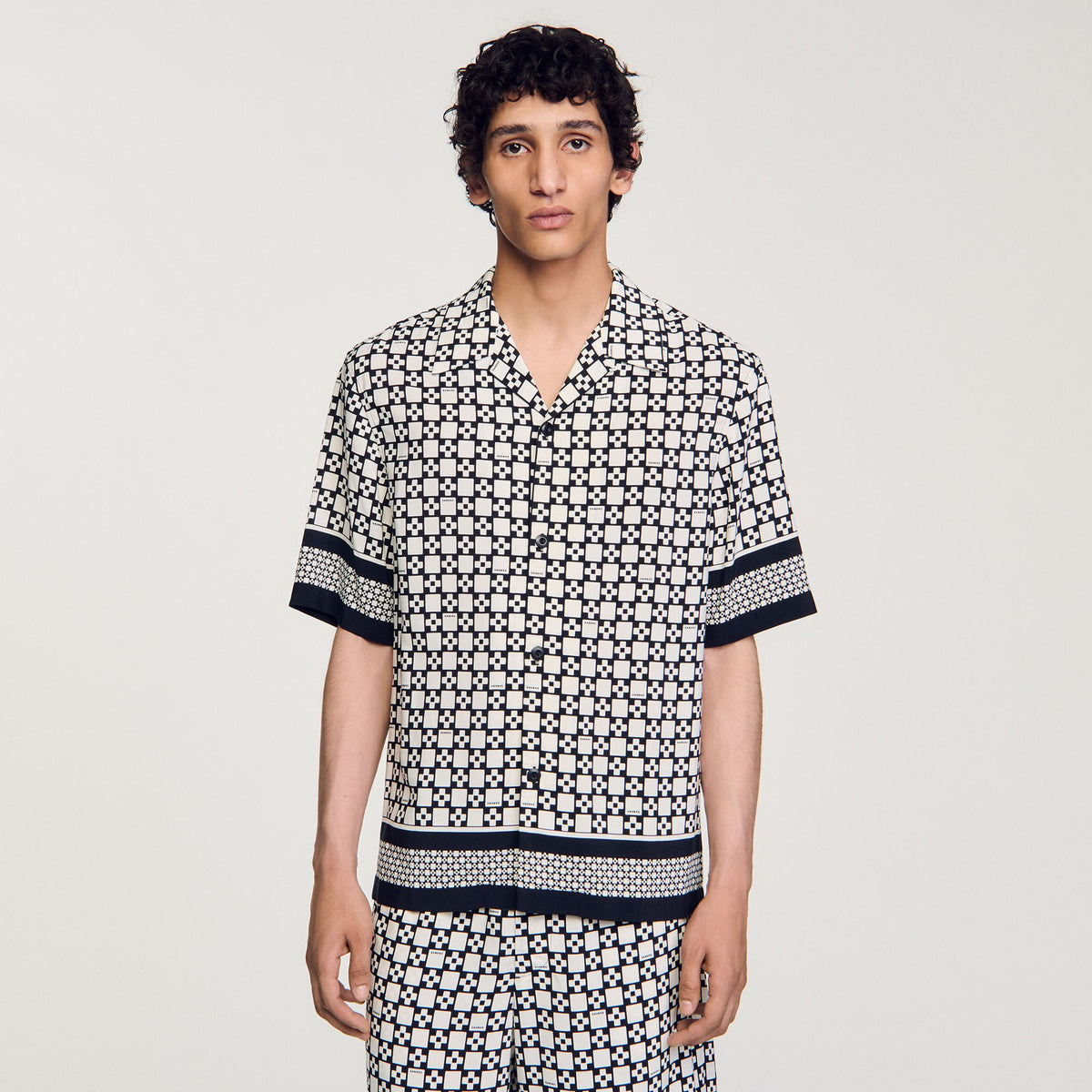 Sandro Square Cross short-sleeved shirt