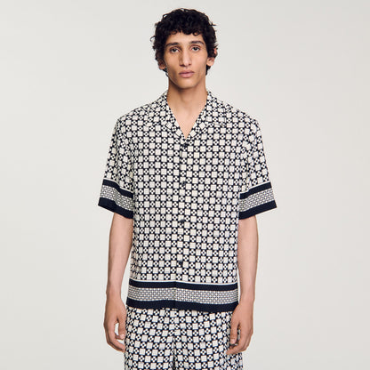 Sandro Square Cross short-sleeved shirt