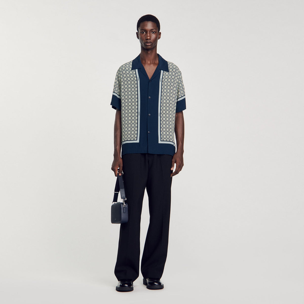 Sandro Short-sleeved patterned shirt