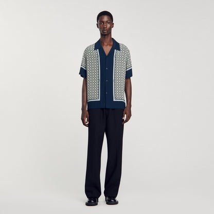 Sandro Short-sleeved patterned shirt