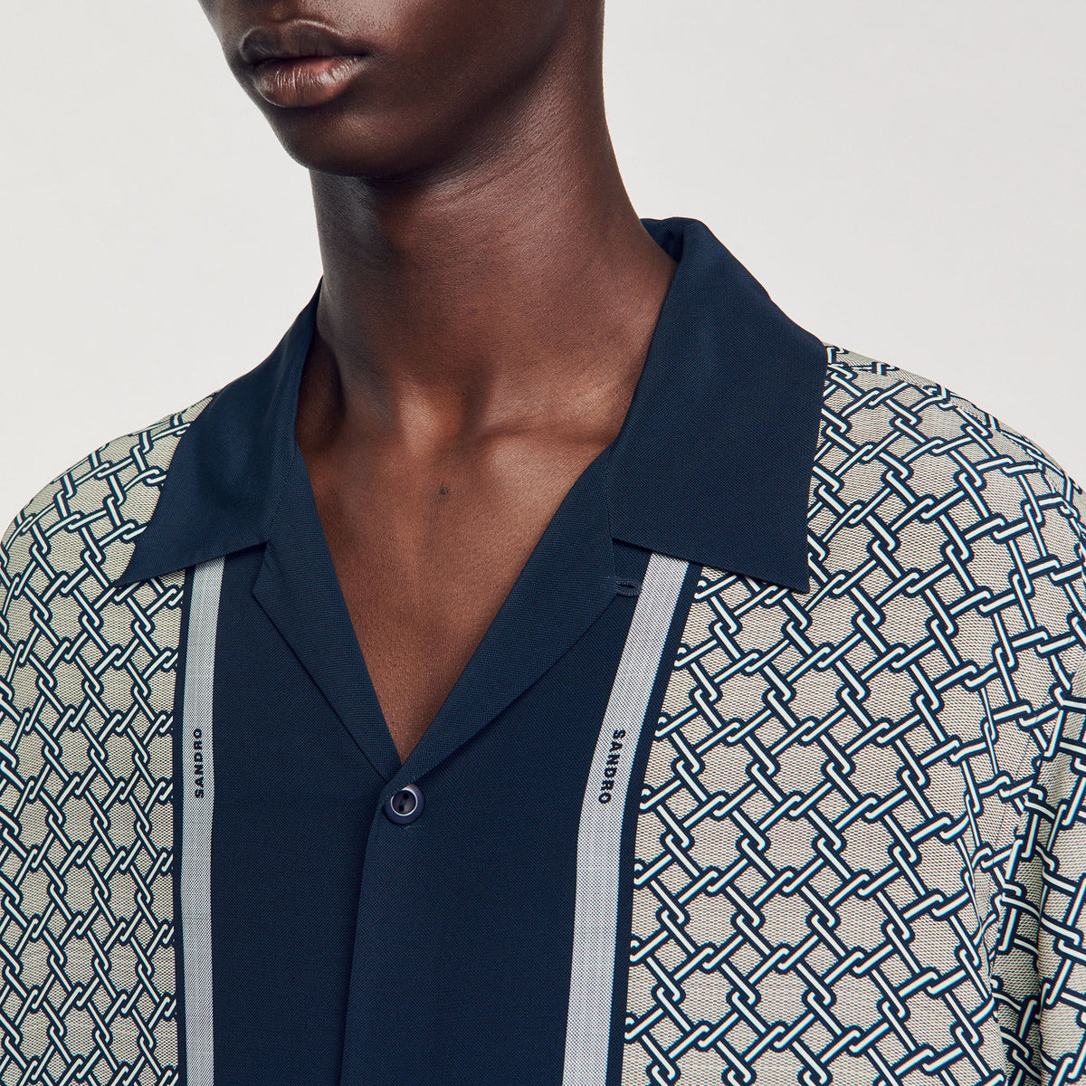Sandro Short-sleeved patterned shirt