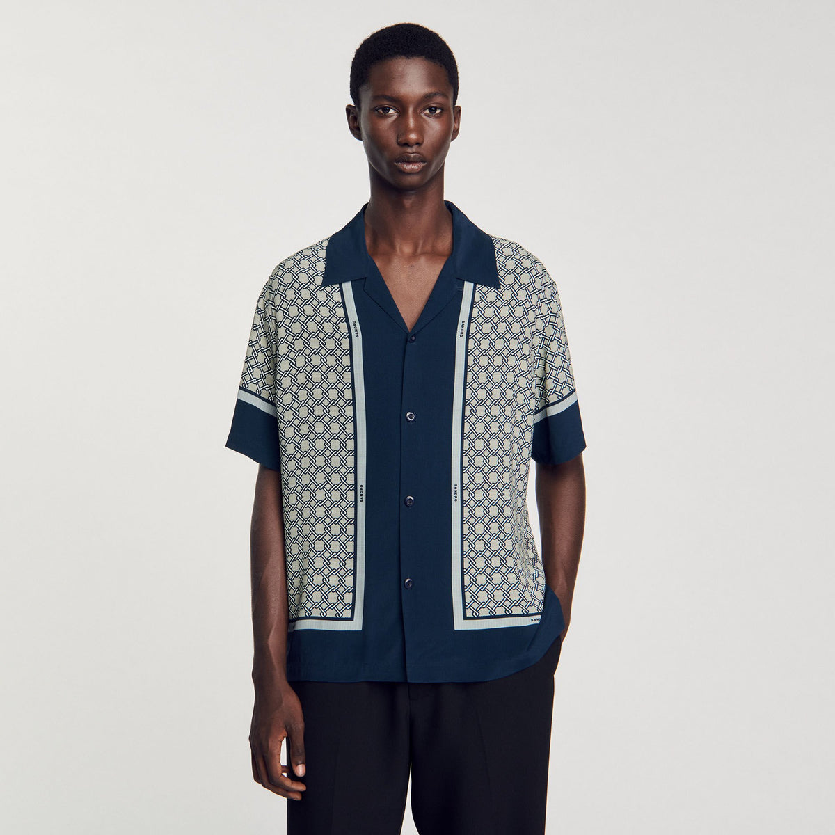 Sandro Short-sleeved patterned shirt