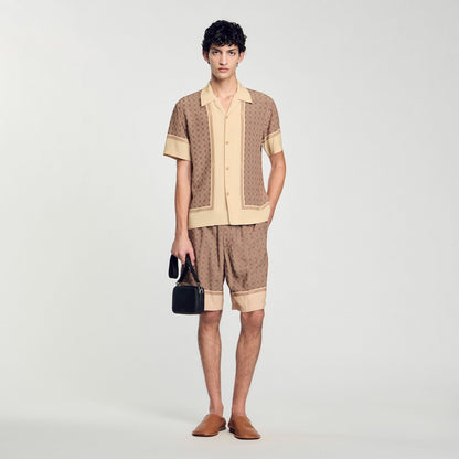 Sandro Short-sleeved patterned shirt