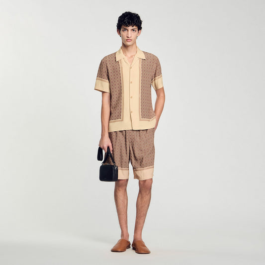 Sandro Short-sleeved patterned shirt