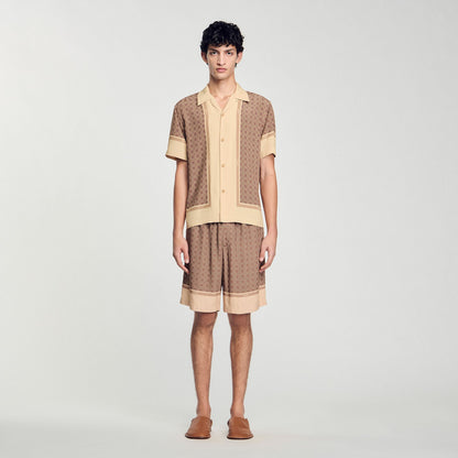 Sandro Short-sleeved patterned shirt