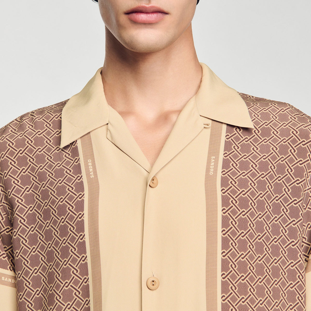 Sandro Short-sleeved patterned shirt