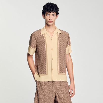Sandro Short-sleeved patterned shirt