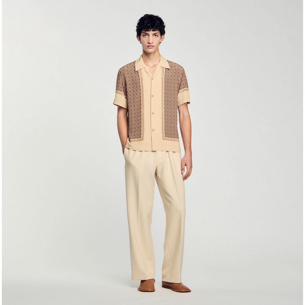 Sandro Short-sleeved patterned shirt