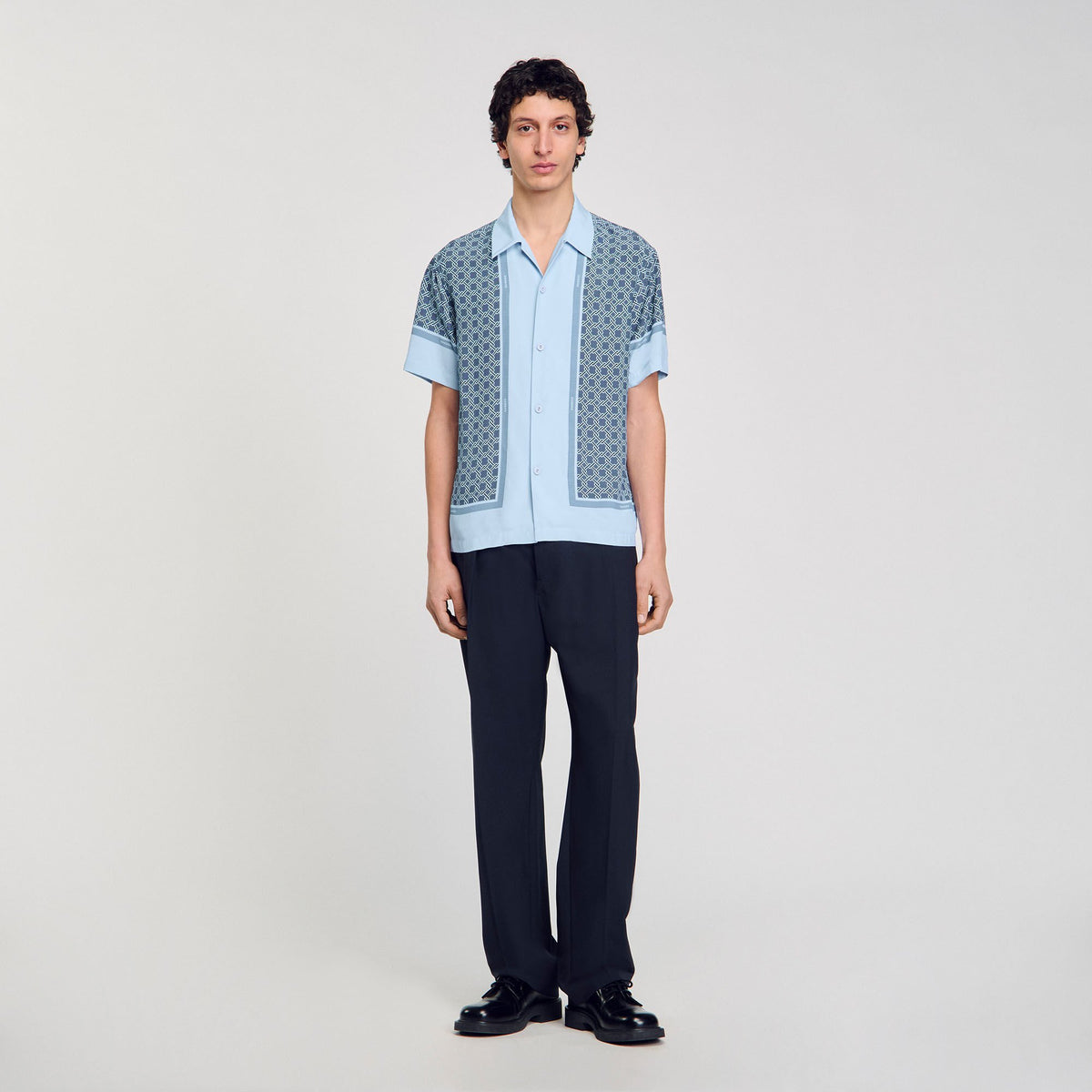 Sandro Short-sleeved patterned shirt