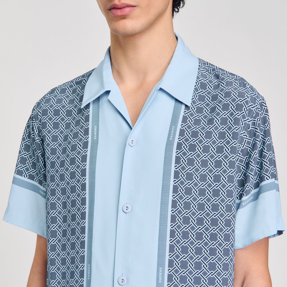 Sandro Short-sleeved patterned shirt