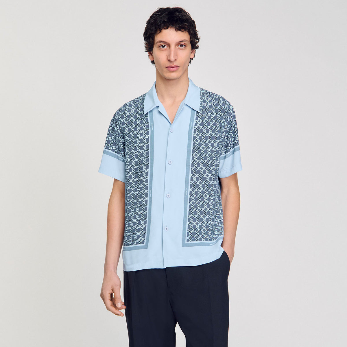 Sandro Short-sleeved patterned shirt