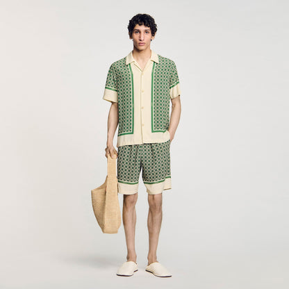 Sandro Short-sleeved patterned shirt
