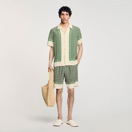 Sandro Short-sleeved patterned shirt