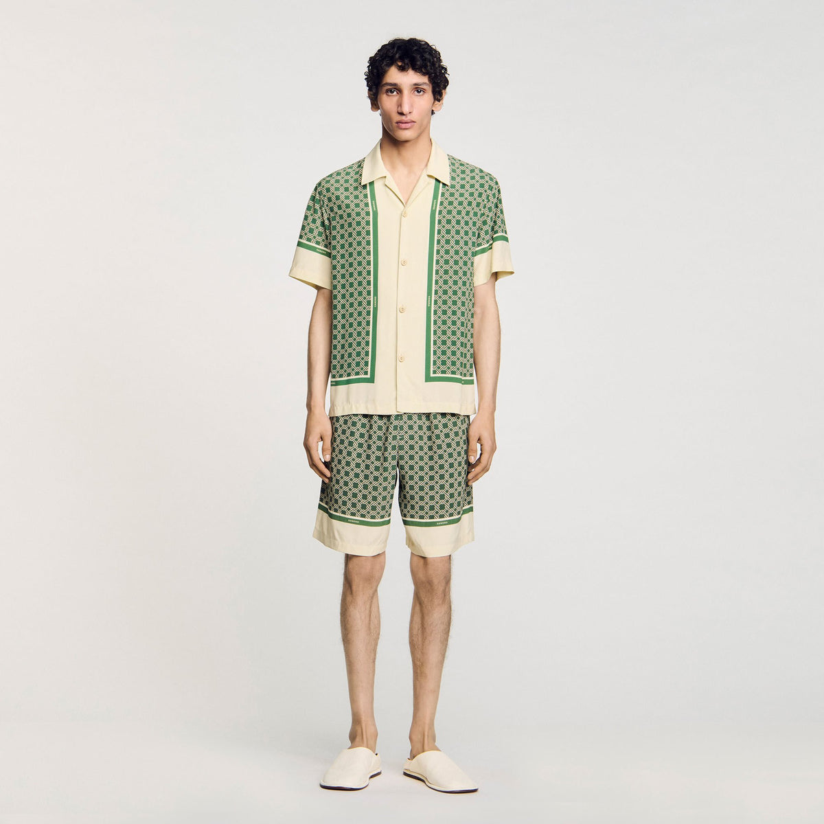 Sandro Short-sleeved patterned shirt