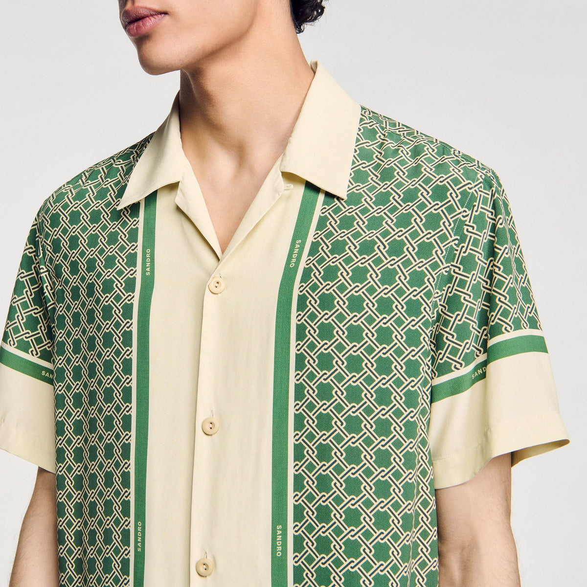 Sandro Short-sleeved patterned shirt