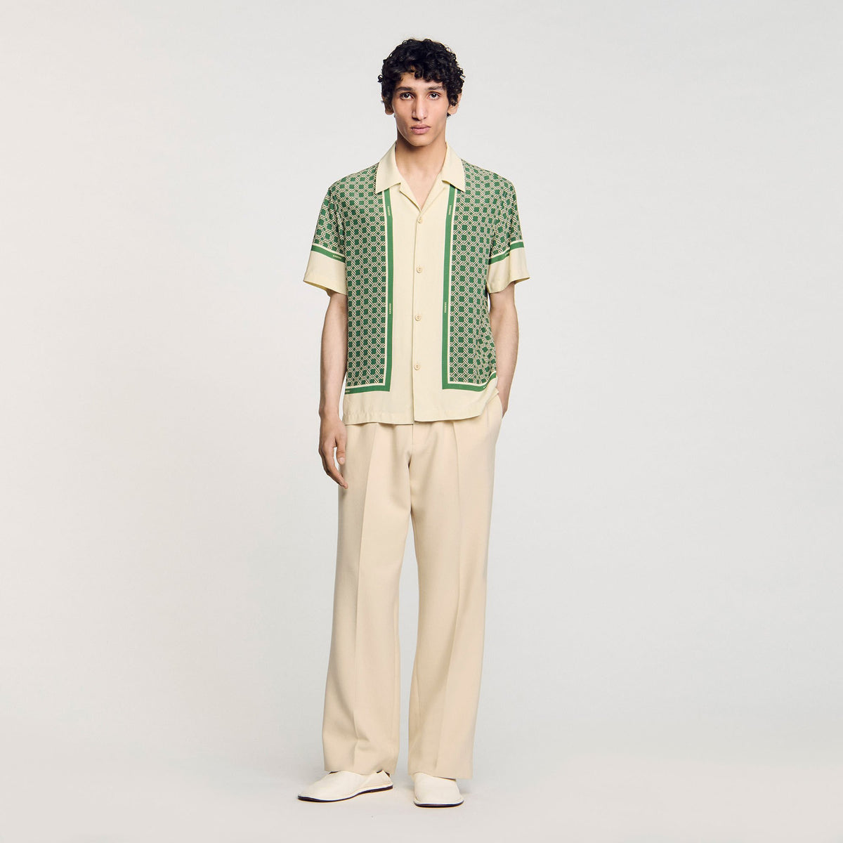 Sandro Short-sleeved patterned shirt