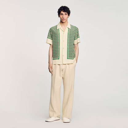 Sandro Short-sleeved patterned shirt