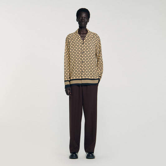 Sandro Printed loose-fit shirt