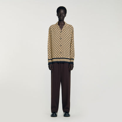 Sandro Printed loose-fit shirt