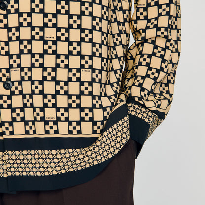 Sandro Printed loose-fit shirt